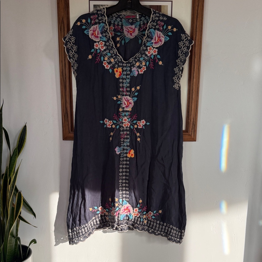 Johnny Was Multicolor Embroidered dress